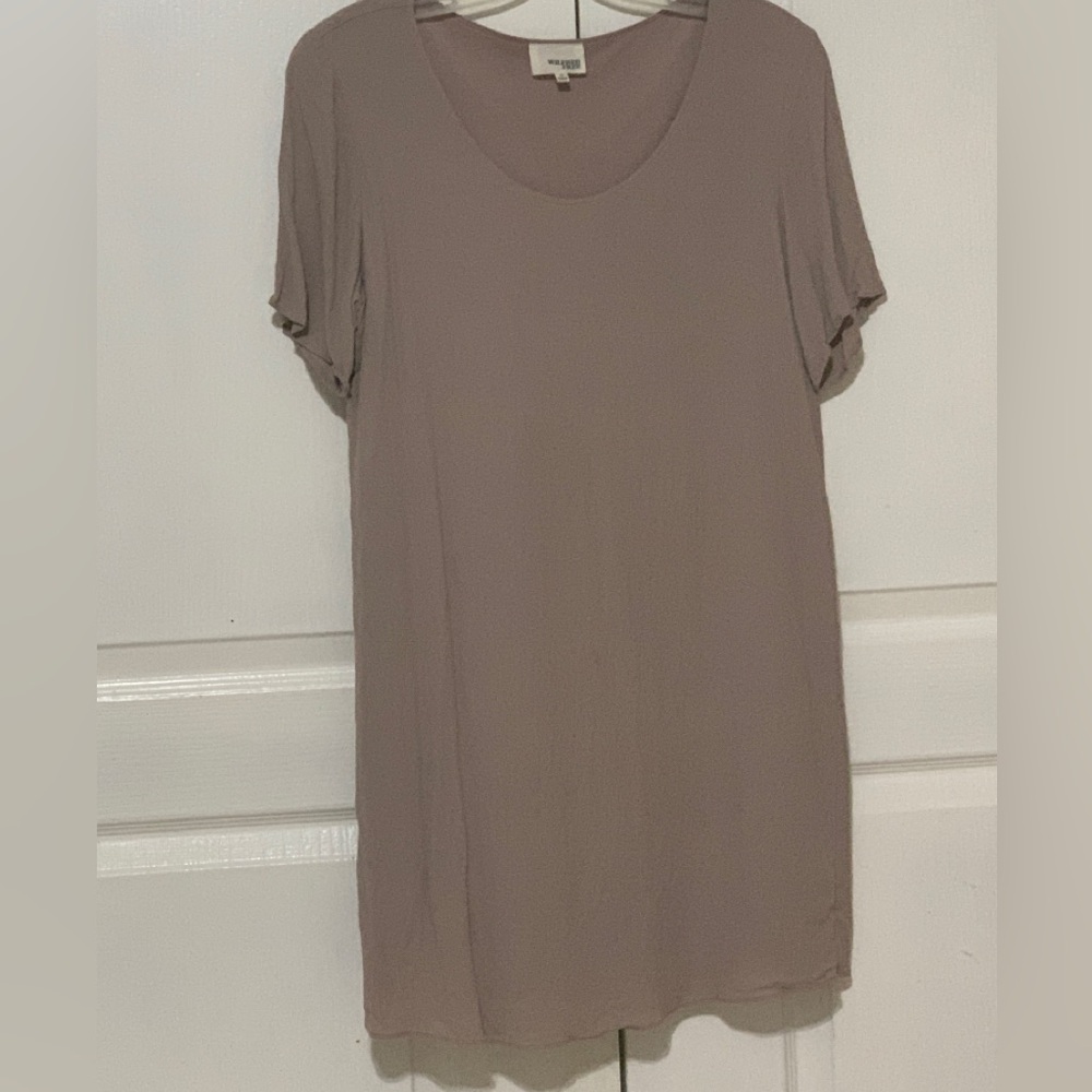 Wilfred Free Taupe Knit Short Sleeve Top